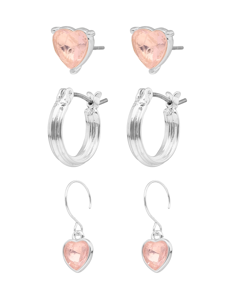 Set de aretes con acabado brillante 2