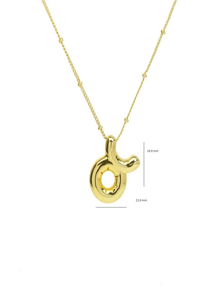 Collar con dije signo zodiacal de oro laminado 10 K 2