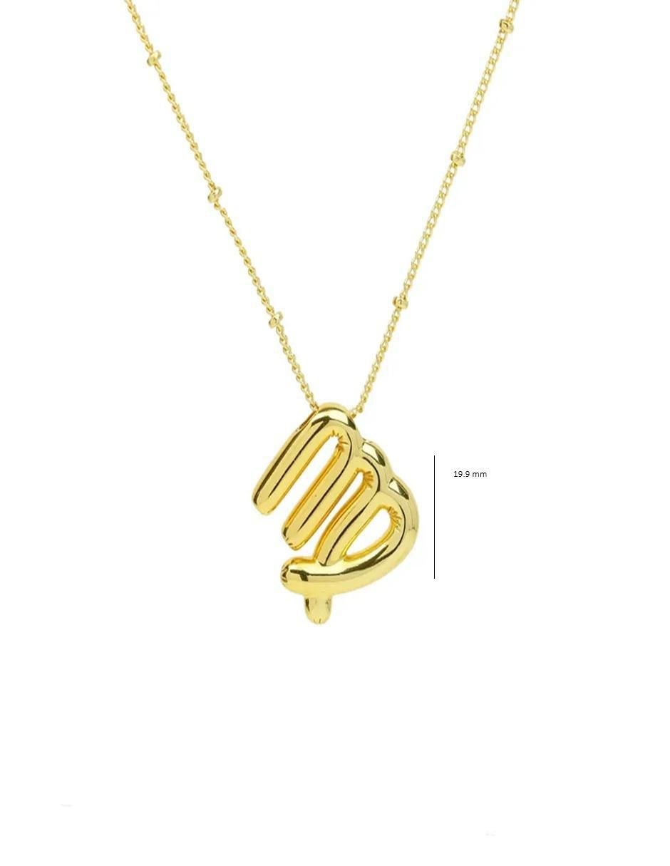 Collar con dije signo zodiacal de oro laminado 10 K 2