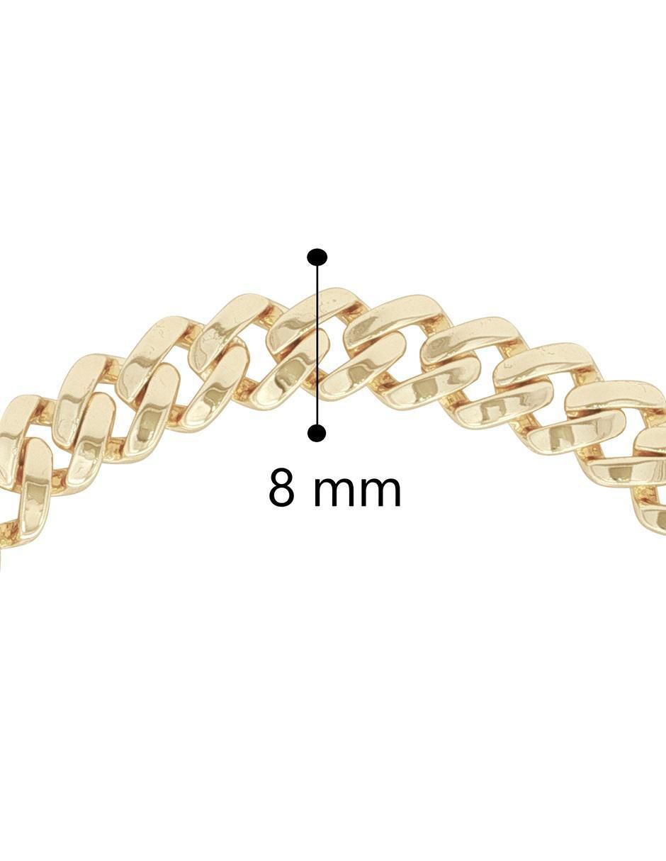 Pulsera con zirconia 18 K acabado chapa de oro 5