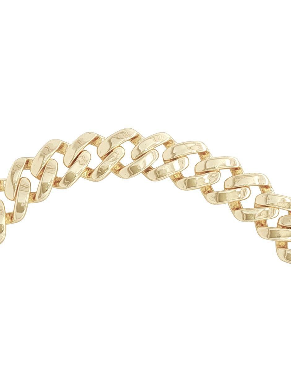 Pulsera con zirconia 18 K acabado chapa de oro 3