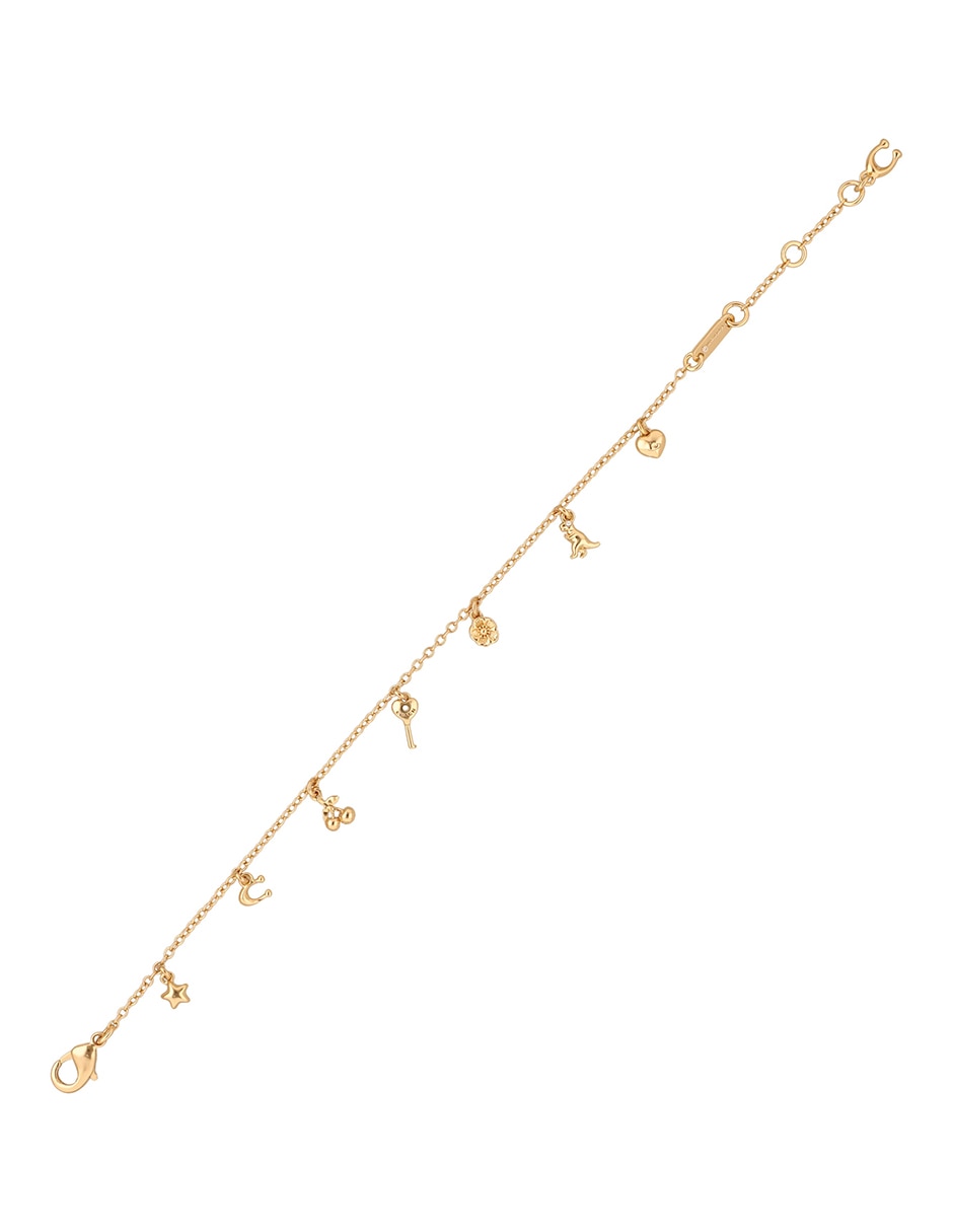 Pulsera Coach 12.1 Charming Charms con acabado brillante