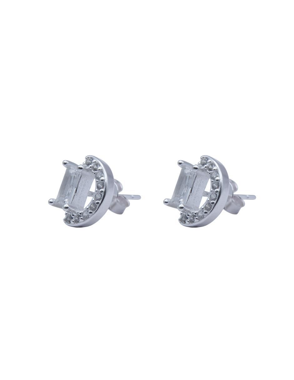 Aretes circulares de plata P 925 con acabado pulido 2