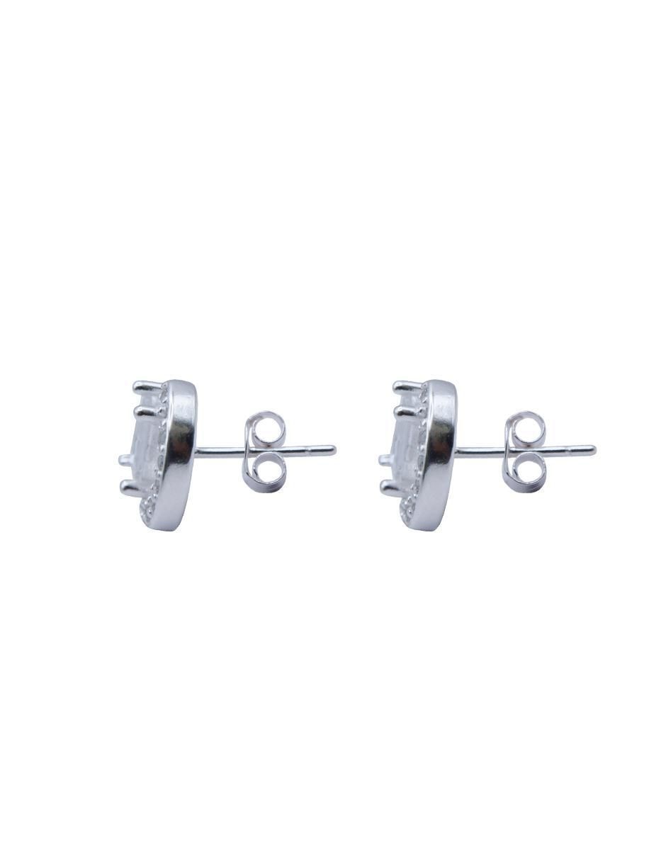 Aretes circulares de plata P 925 con acabado pulido 3