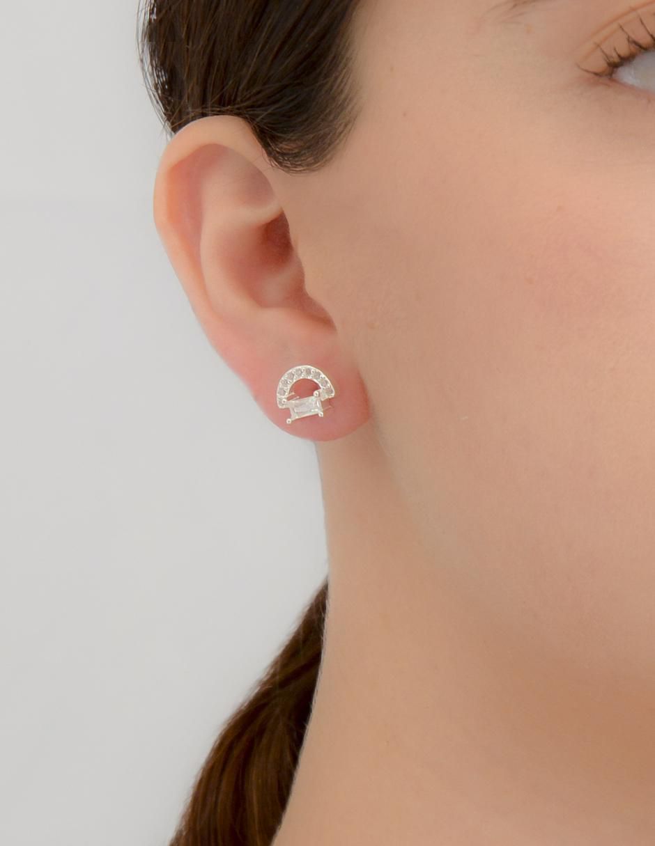 Aretes circulares de plata P 925 con acabado pulido 4