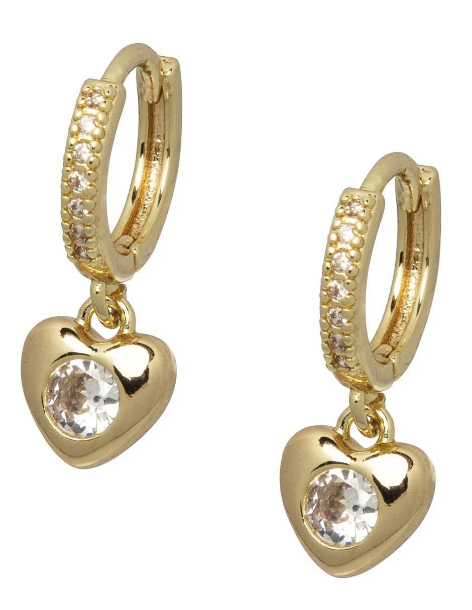 Aretes de aro 18 K con acabado chapa de oro 3