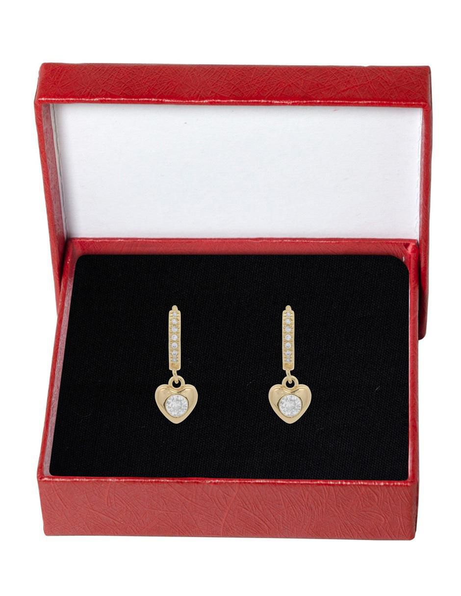 Aretes de aro 18 K con acabado chapa de oro 5