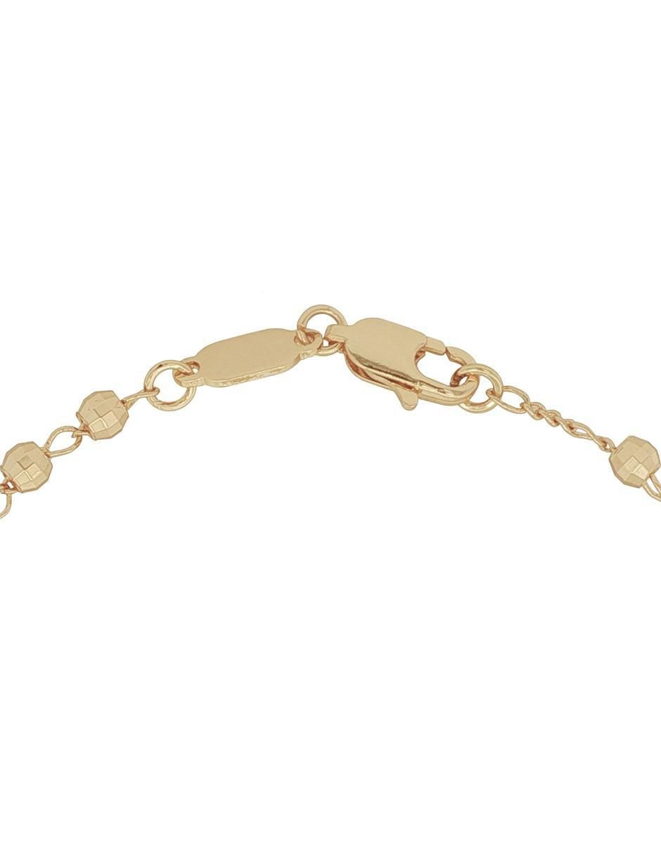 Pulsera con zirconia 18 K acabado chapa de oro 2