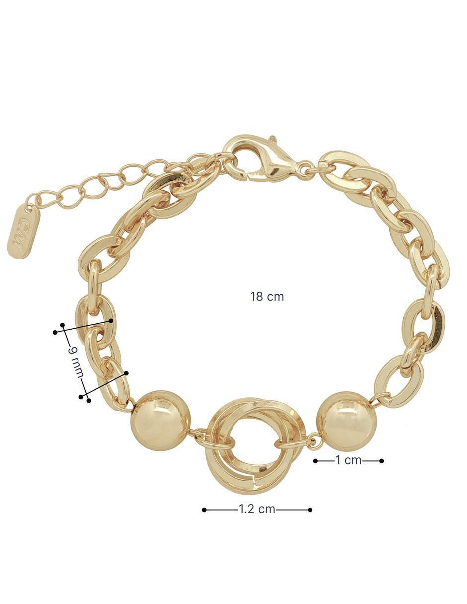 Pulsera 18 K acabado chapa de oro 5
