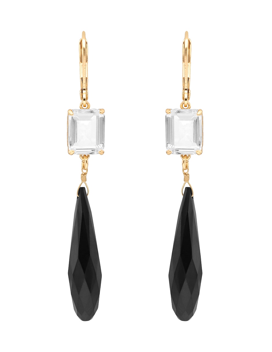 Aretes de gota con acabado pulido