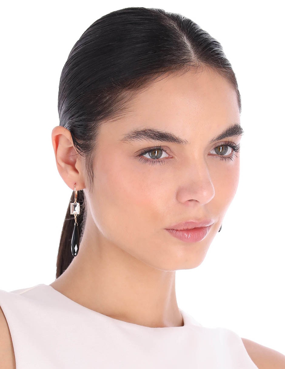 Aretes de gota con acabado pulido 2
