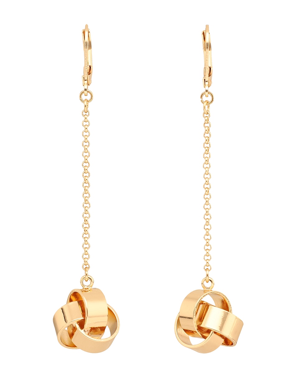 Aretes circulares 22 k con acabado brillante