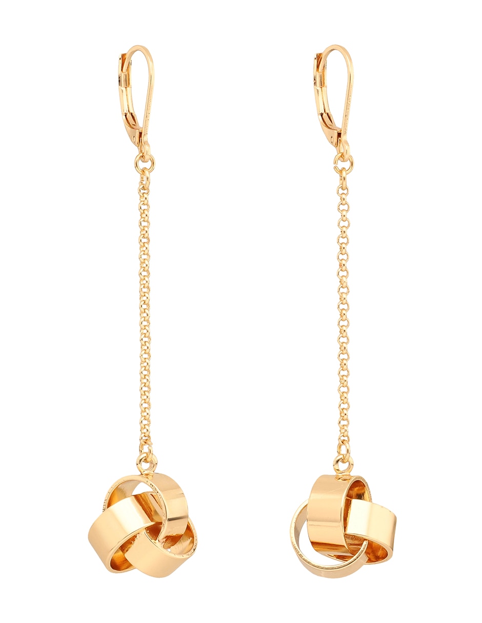 Aretes circulares 22 k con acabado brillante 3