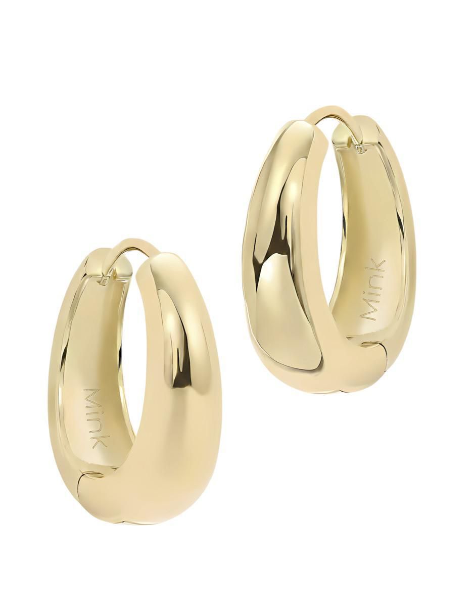 Aretes de aro de plata P 925 y 14 K con acabado chapa de oro Aretes de aro de plata P 925 y 14 K con acabado chapa de oro