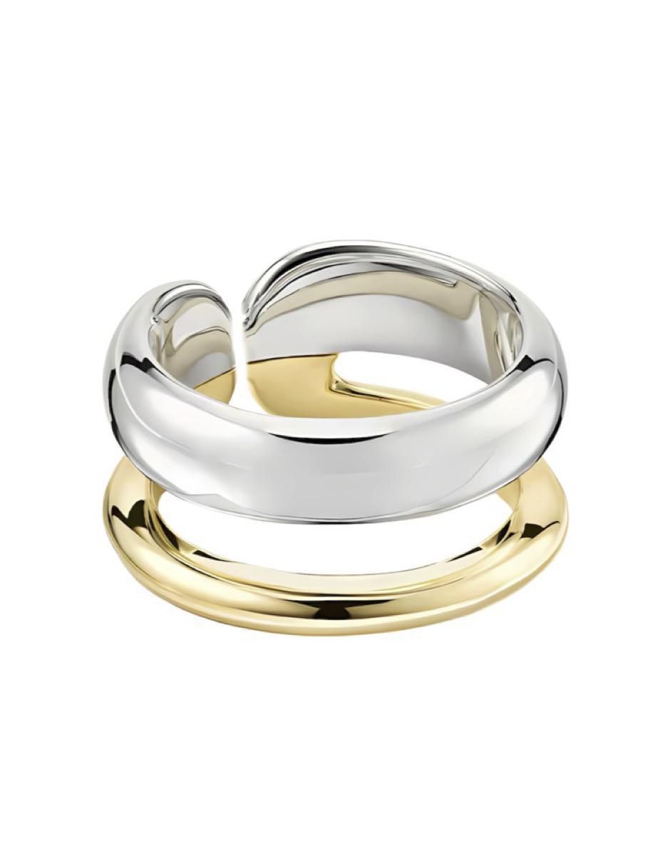 Anillo circular P 925 de plata brillante