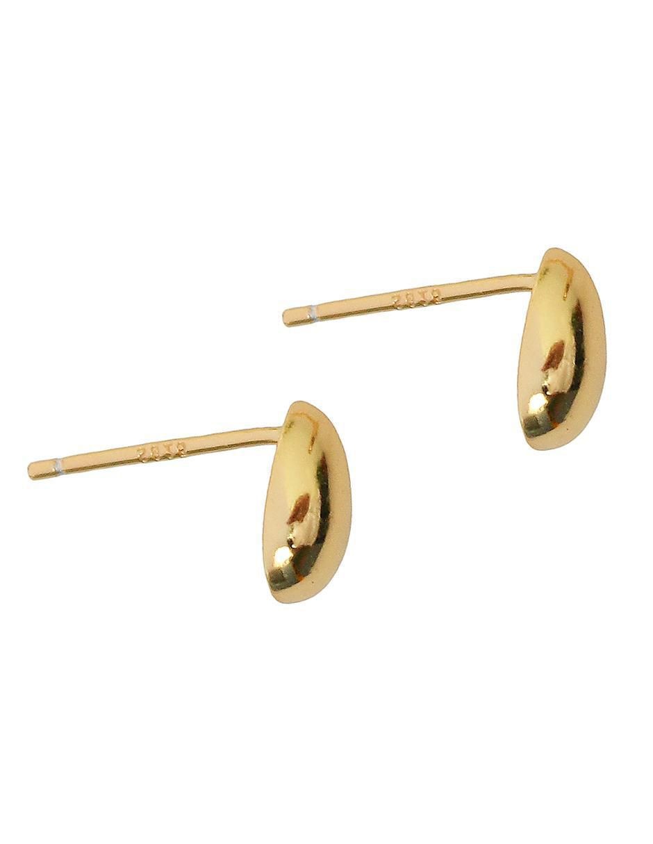 Aretes de gota de plata P 925 con acabado chapa de oro 2