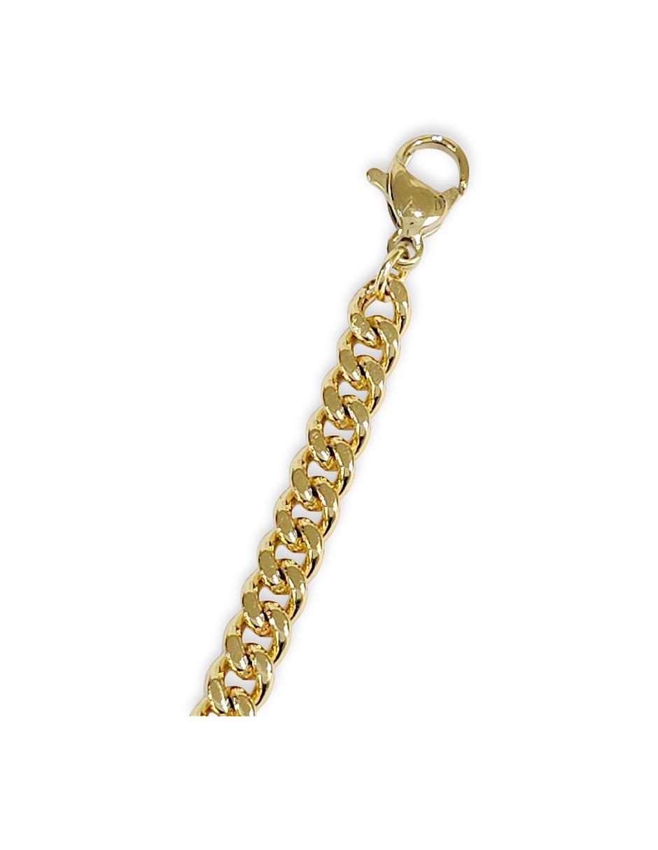 Pulsera con zirconia acabado baño de oro 18 K 7