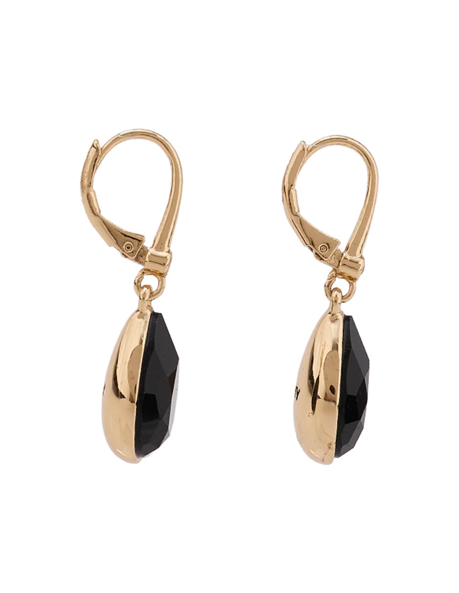 Aretes largos de gota con acabado brillante 3