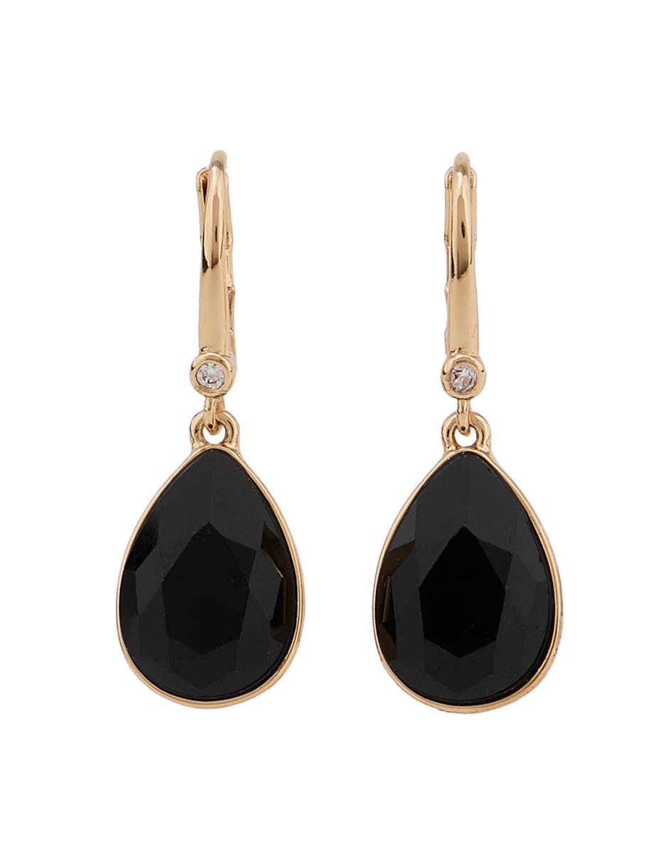 Aretes largos de gota con acabado brillante