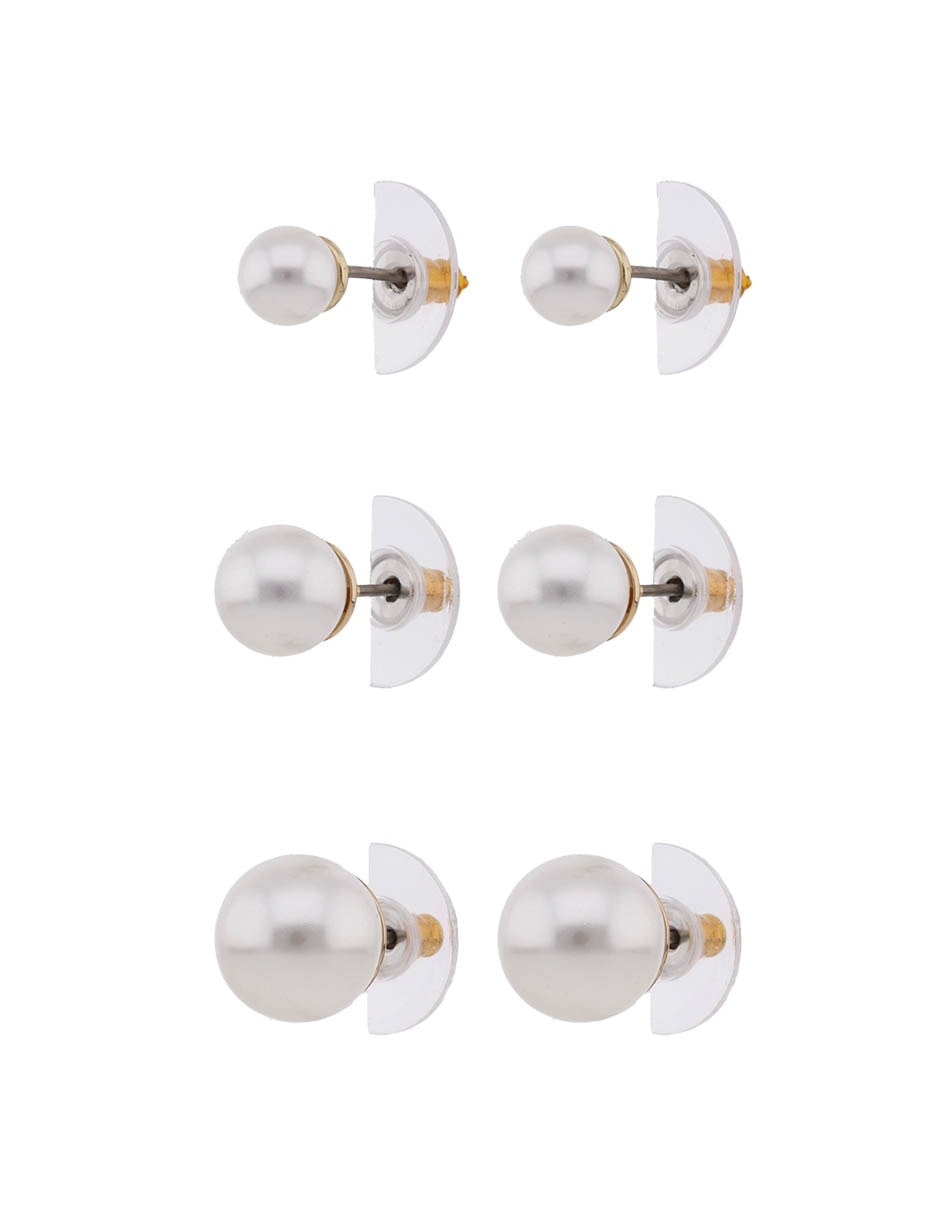 Set de aretes con acabado pulido 2