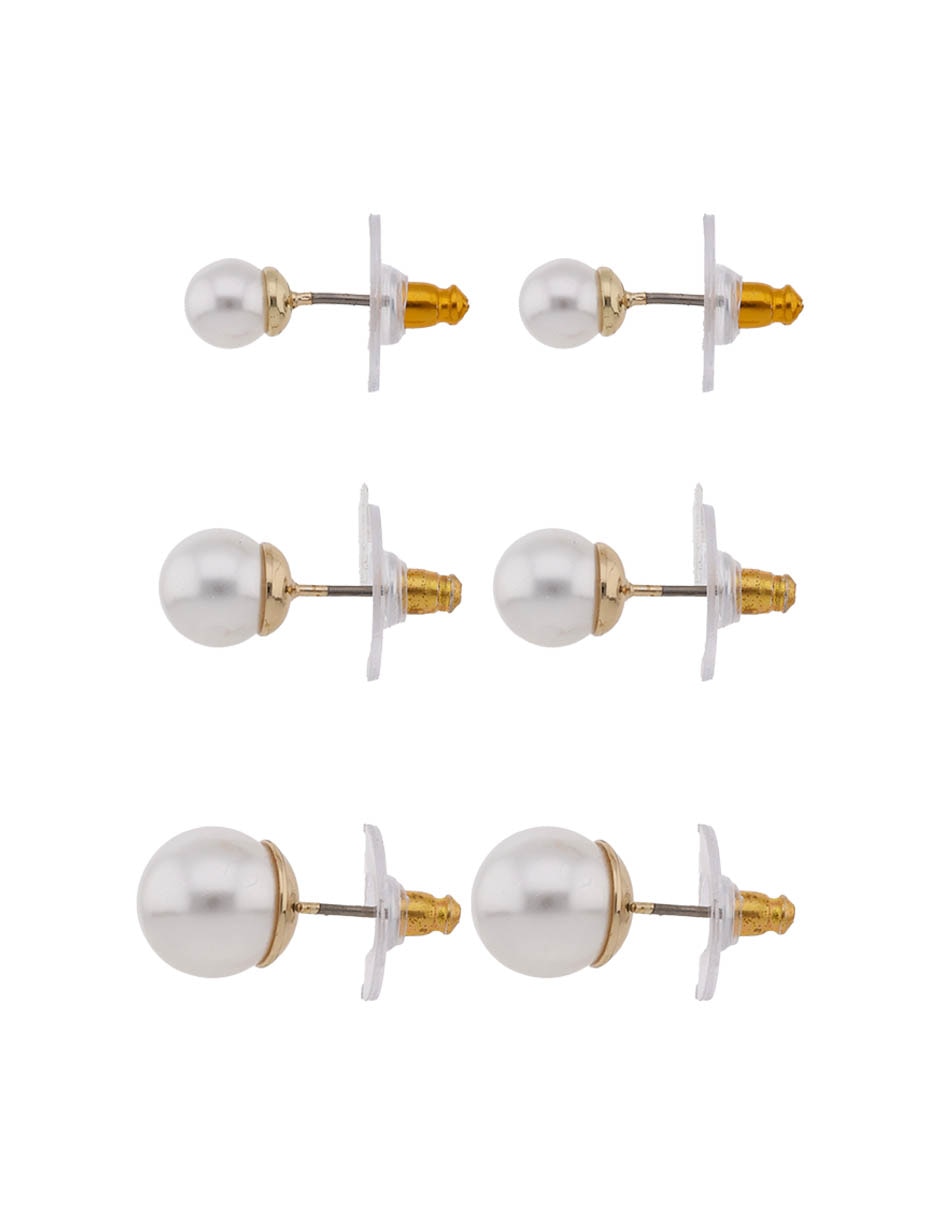 Set de aretes con acabado pulido 3