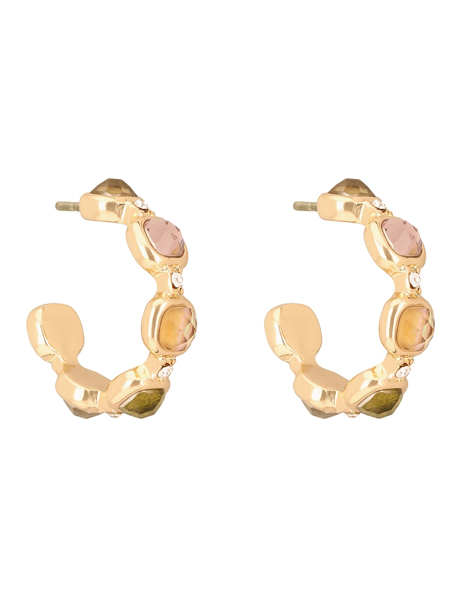 Aretes de aro Dreams con acabado pavé 2