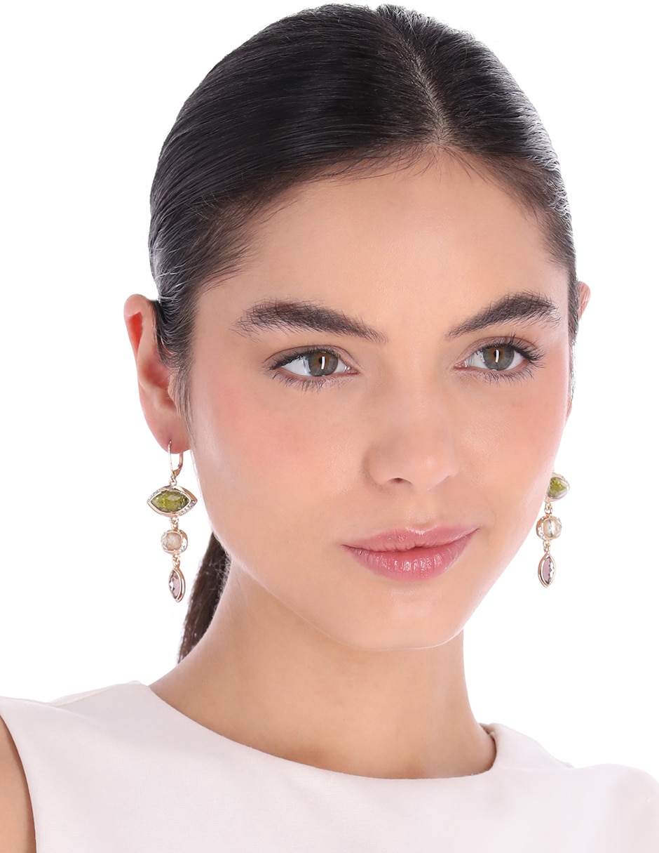 Aretes December Dreams con acabado pavé 3