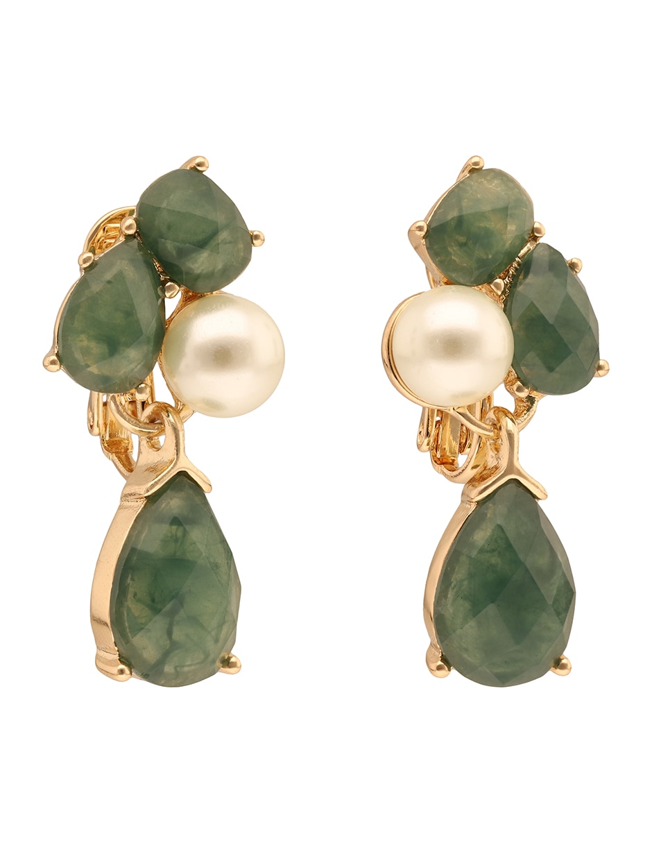 Aretes de gota con acabado esmaltado 2
