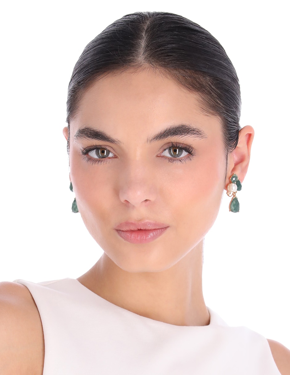 Aretes de gota con acabado esmaltado 3