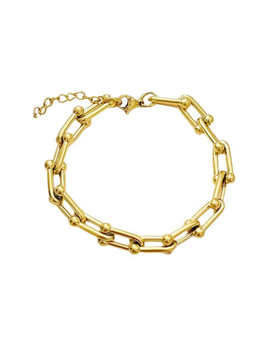 Pulsera de oro laminado 8 K acabado pulido Pulsera de oro laminado 8 K acabado pulido