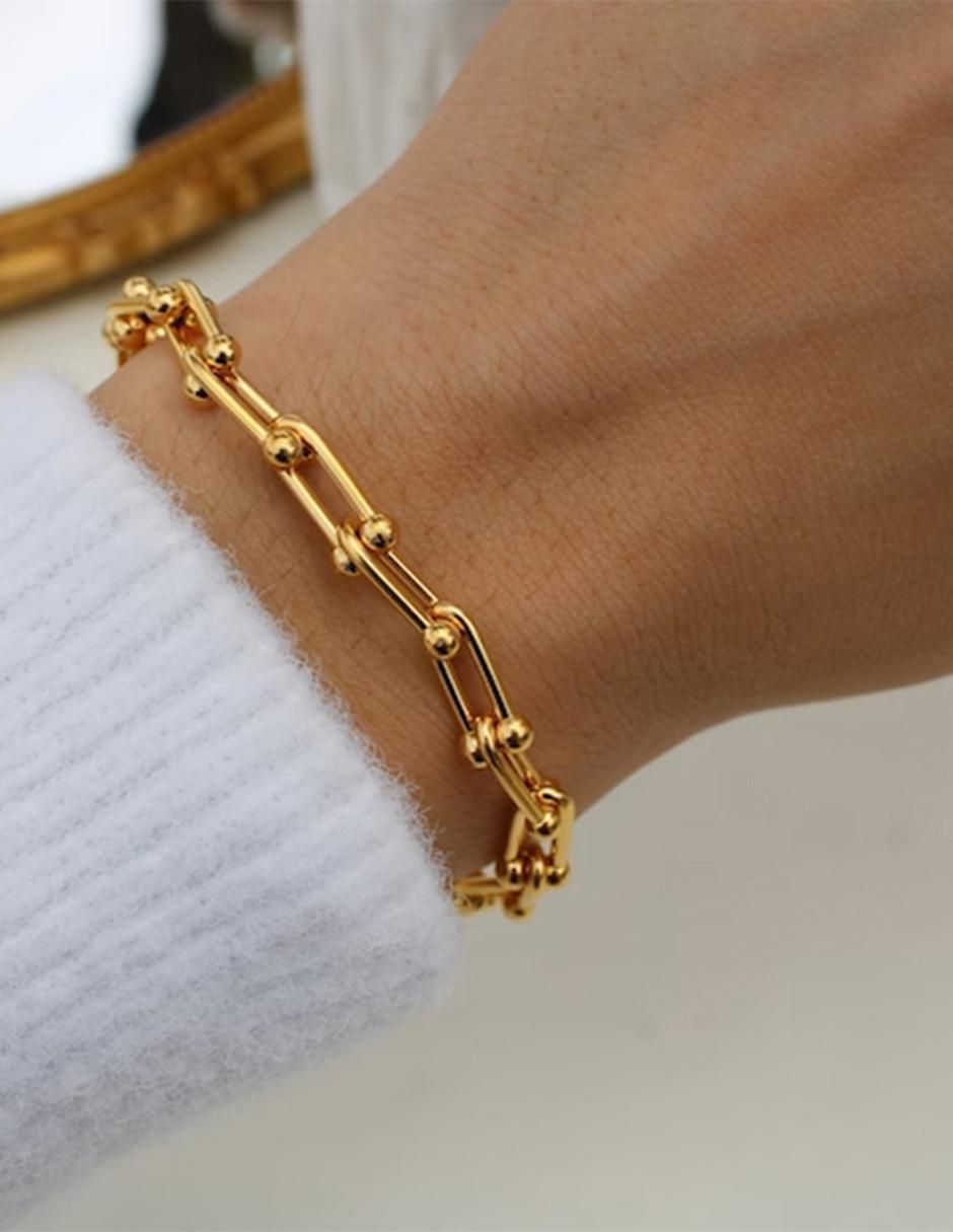 Pulsera de oro laminado 8 K acabado pulido 4