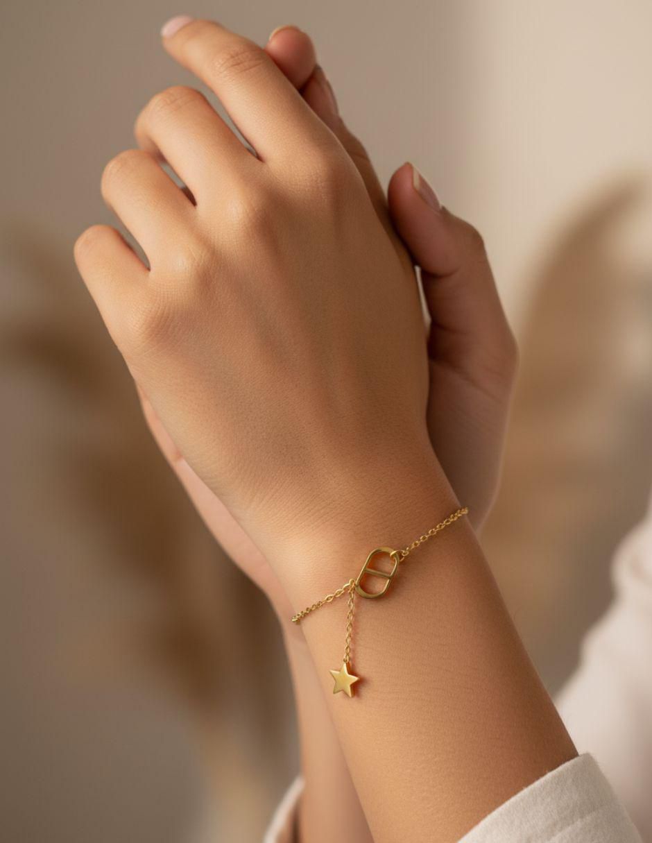 Pulsera de oro laminado 8 K acabado pulido 2
