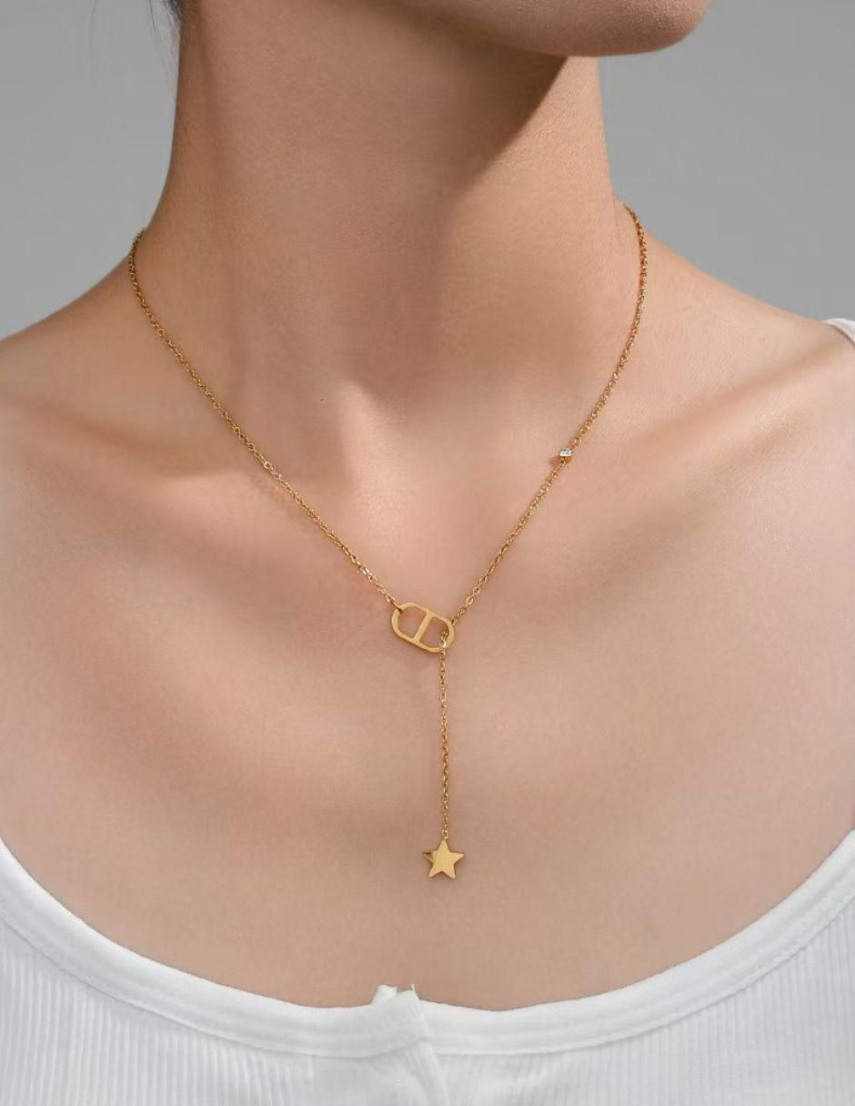 Collar estrella de oro laminado 10 K 3