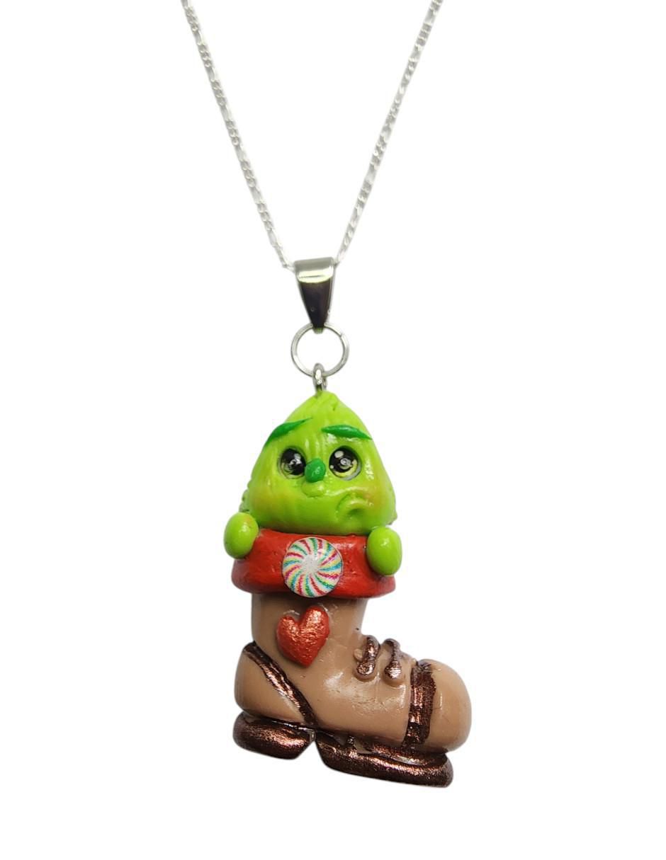 Collar Navidad GRINCH de plata P 925