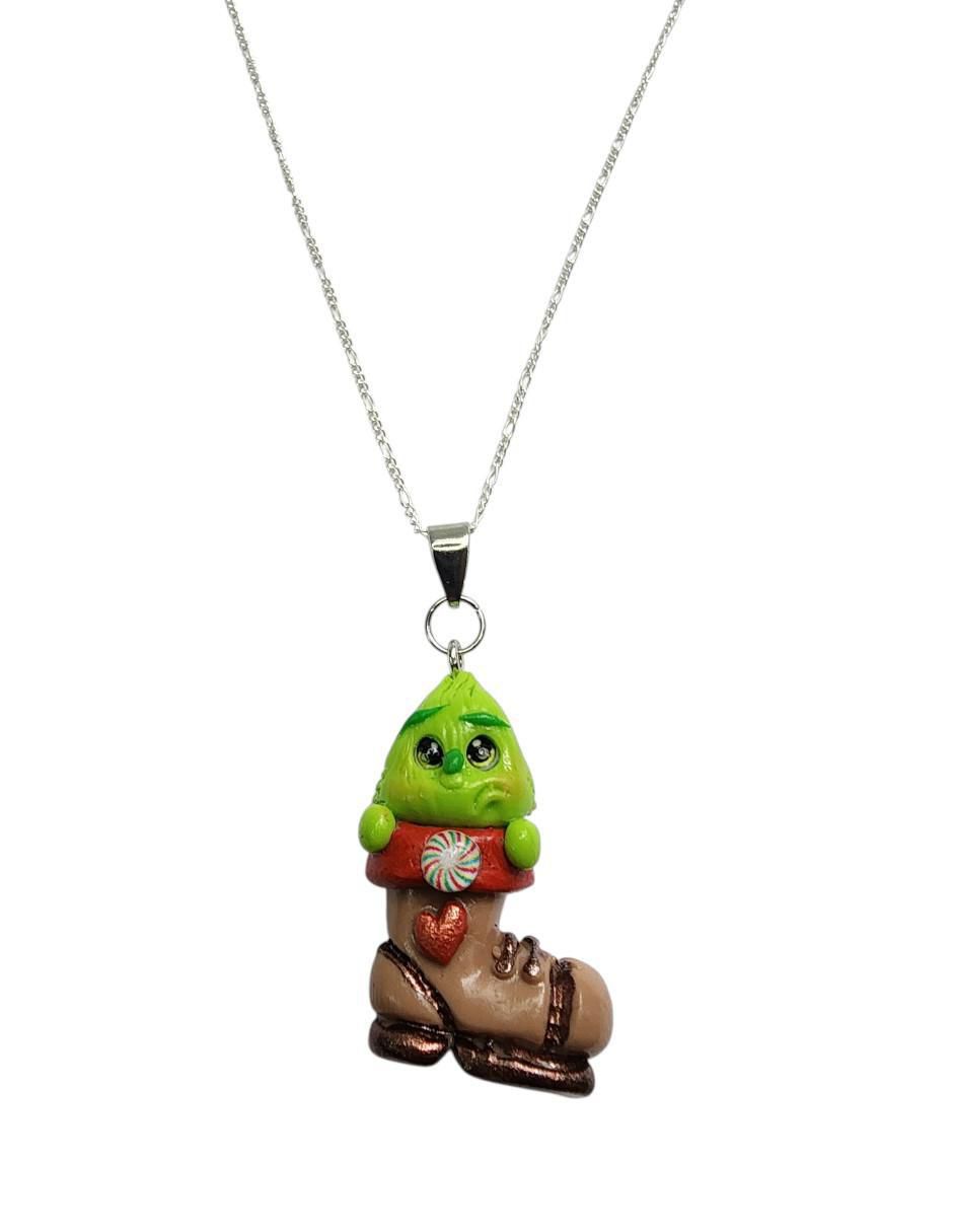 Collar Navidad Grinch de plata P 925 5