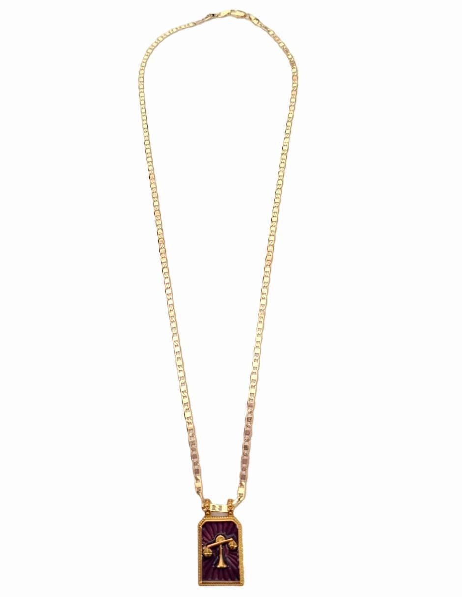Collar con dije signo zodiacal Constelaciones de oro laminado 10 K 2