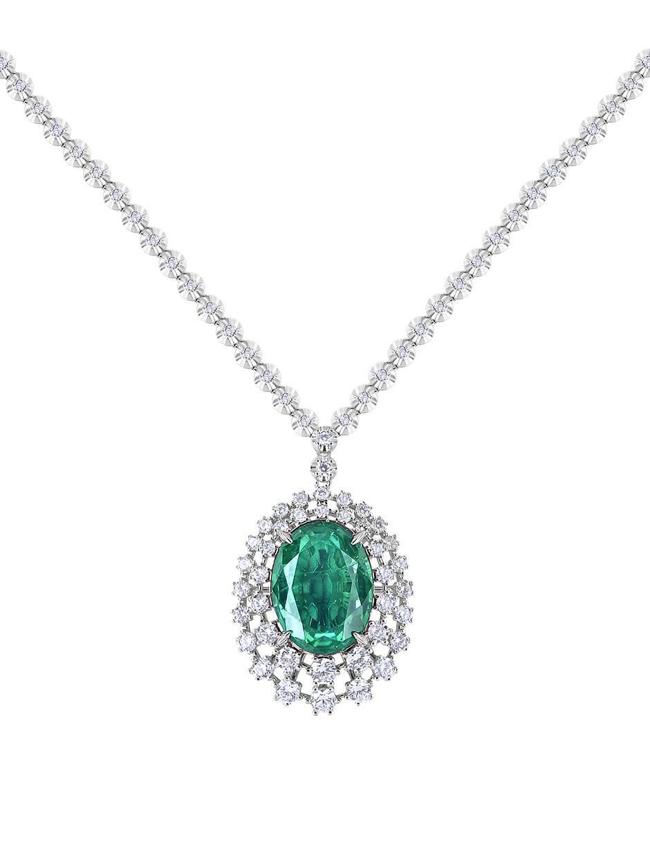 Collar de ovalado de plata P 925
