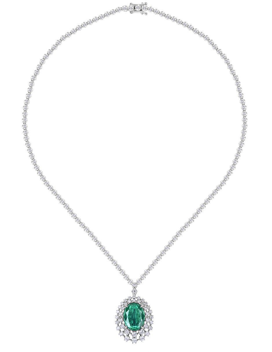 Collar de ovalado de plata P 925 2
