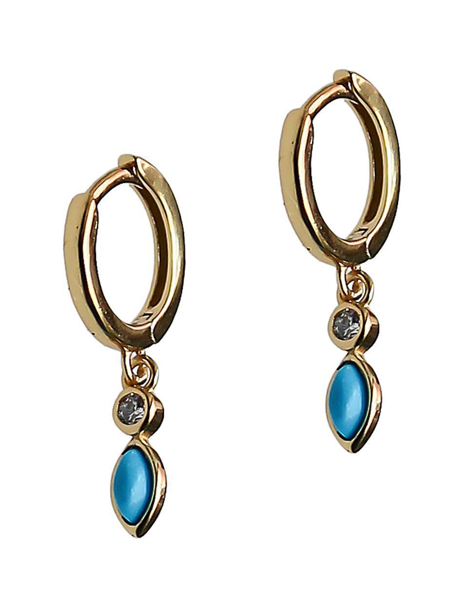 Aretes de gota de plata P 925 con acabado chapa de oro Aretes de gota de plata P 925 con acabado chapa de oro