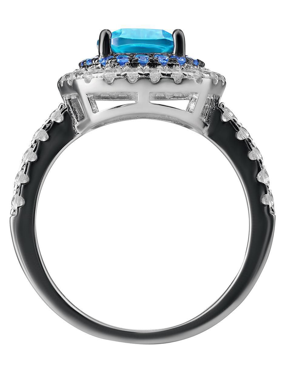 Anillo P 925 de plata topacio pavé 3