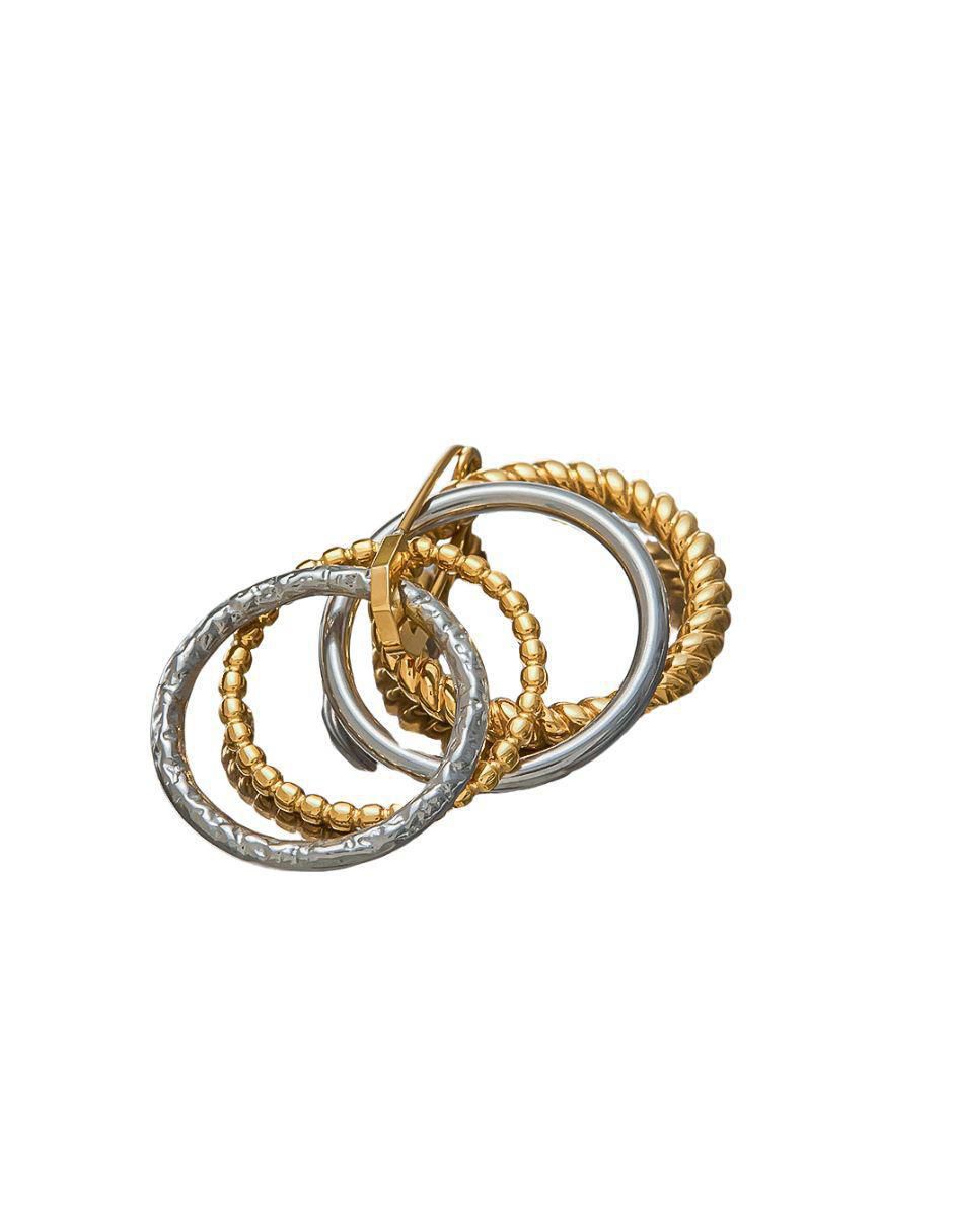 Anillo redondo 10 k de oro laminado zirconia pulido 7