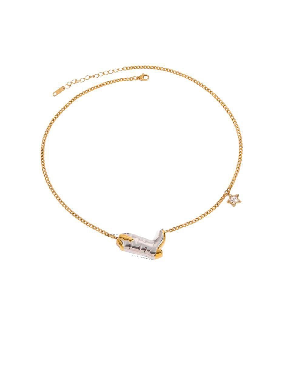 Collar de estrella de oro laminado 10 K