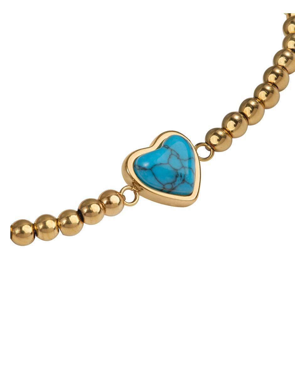Pulsera con cuarzo 14 k Nadia con acabado baño de oro 3