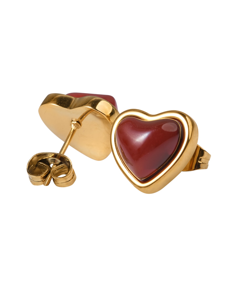 Collar de corazón luckyly de baño de oro 14 k