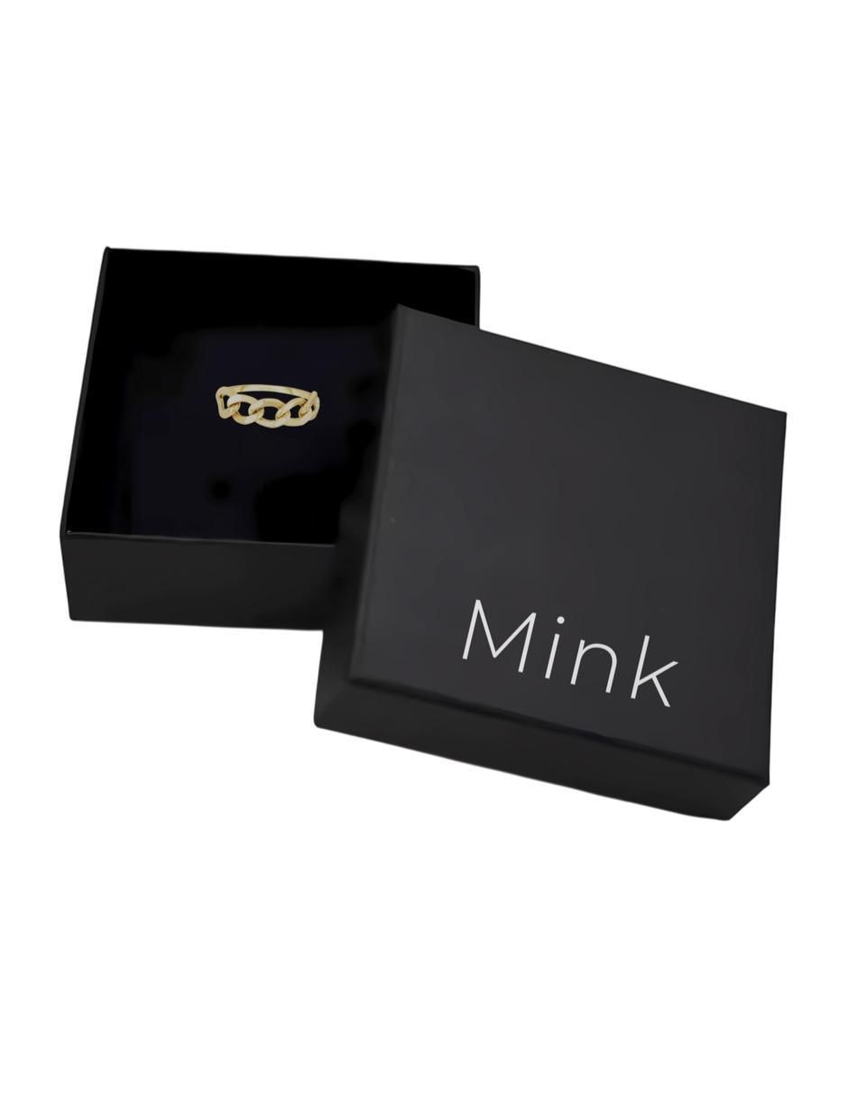 Anillo de cadena Mink P 925 de plata brillante