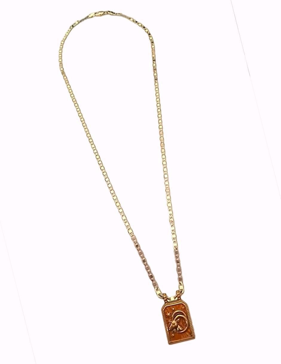 Collar con dije signo zodiacal Constelacion de oro laminado 10 K 4