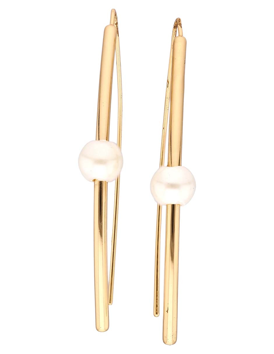 Aretes Elaina con acabado pulido