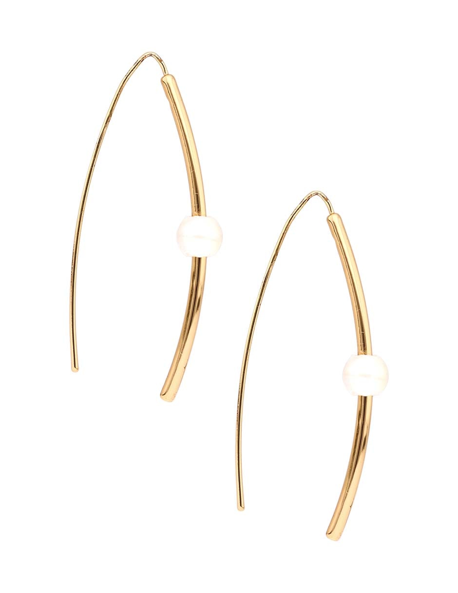 Aretes Elaina con acabado pulido 3