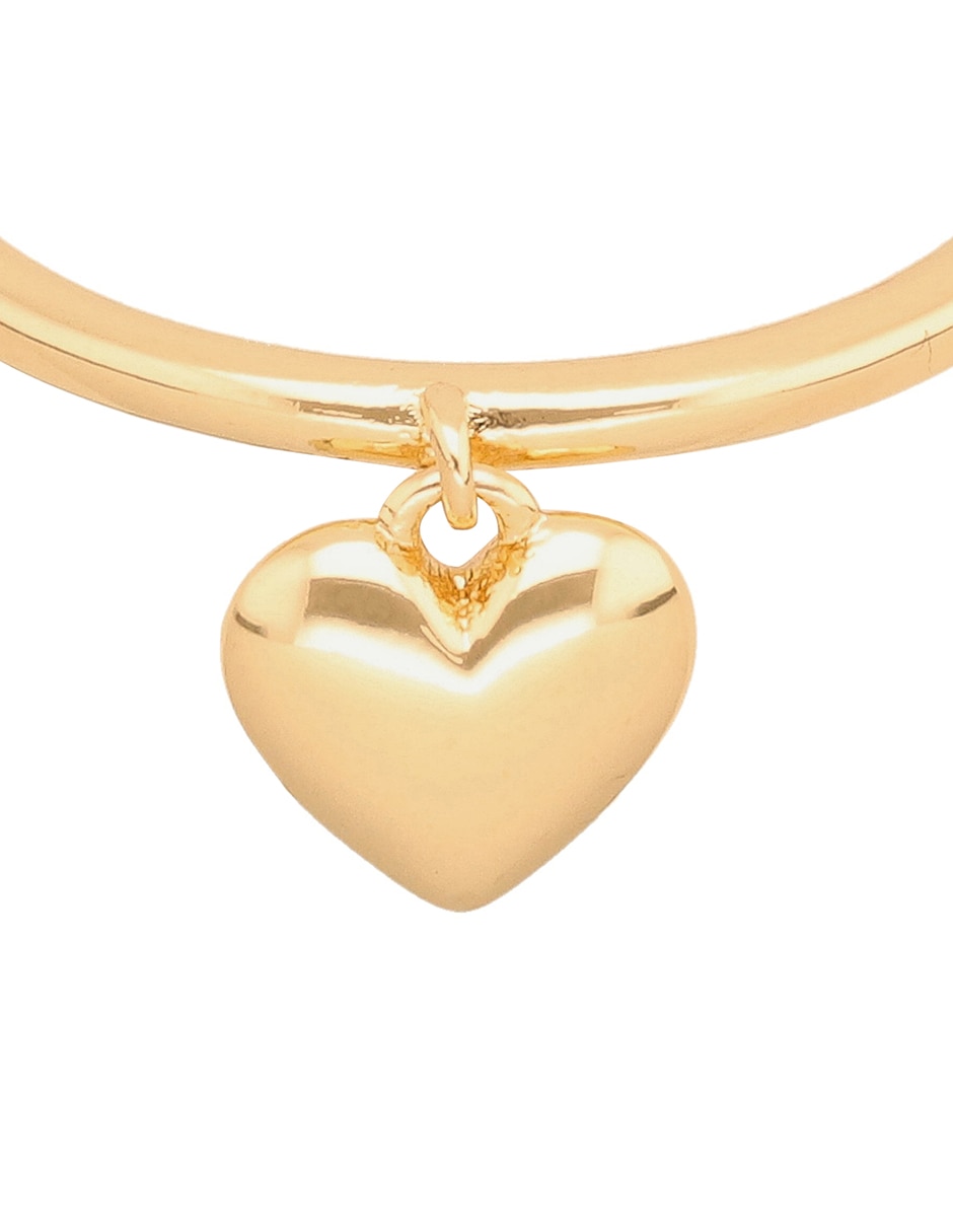 Anillo de corazón Clara Bow pulido 3