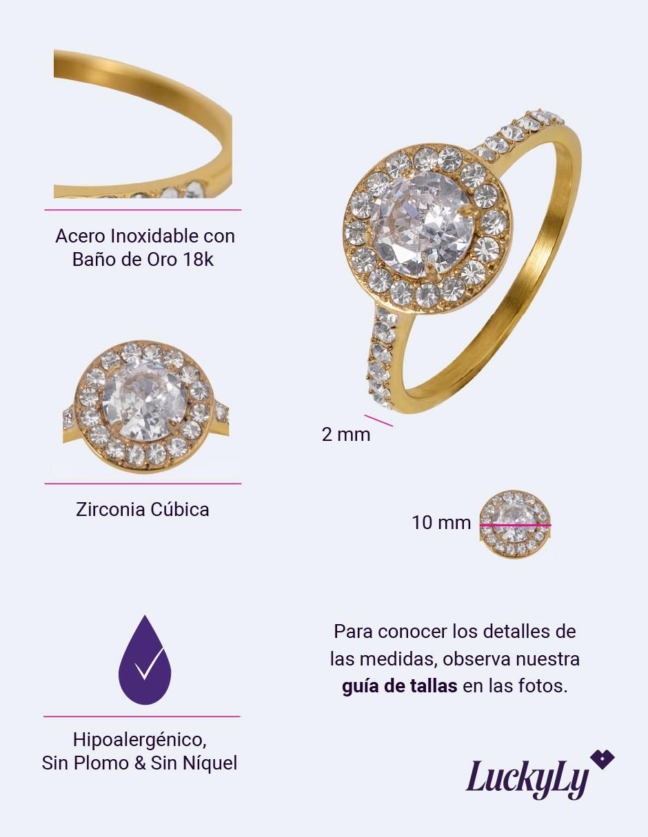 Anillo de compromiso 18 k Nima 8